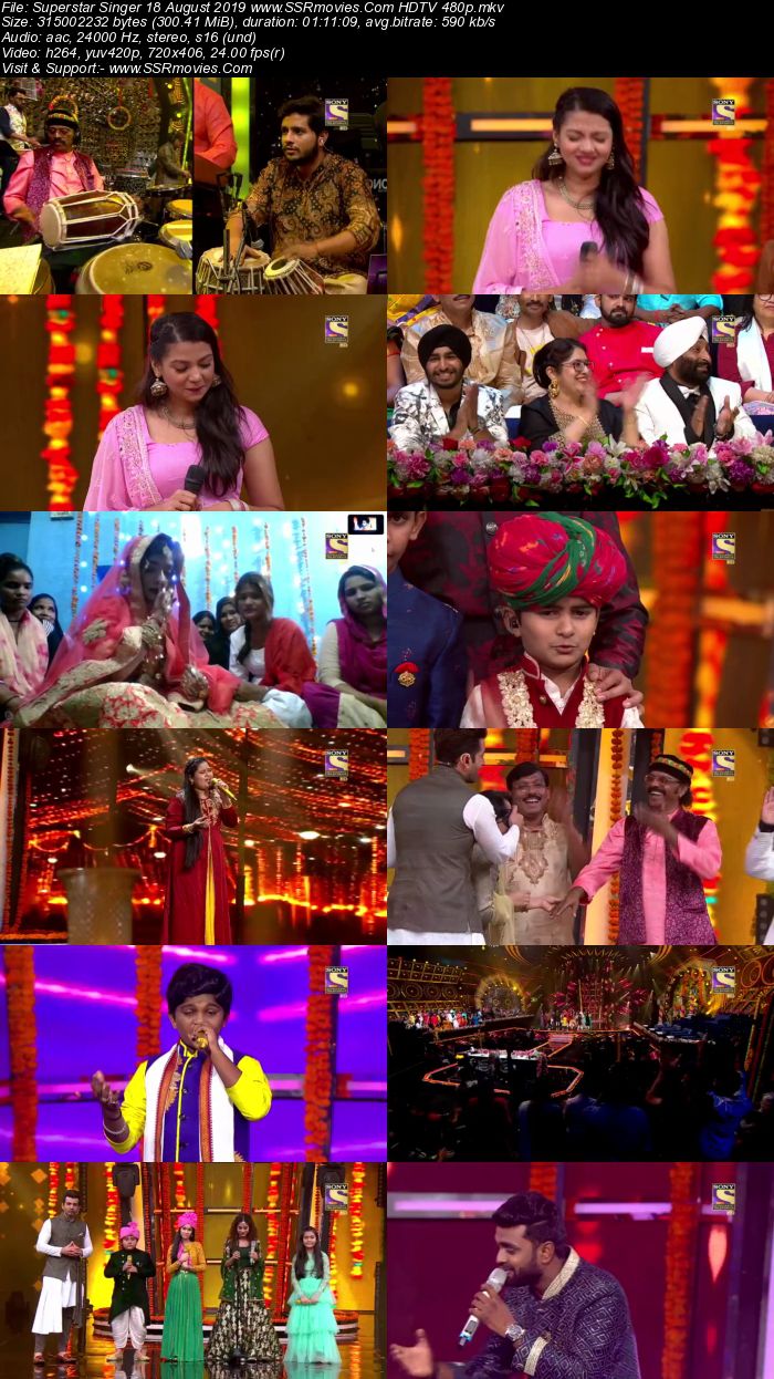 Superstar Singer 18 August 2019 HDTV 480p Full Show Download