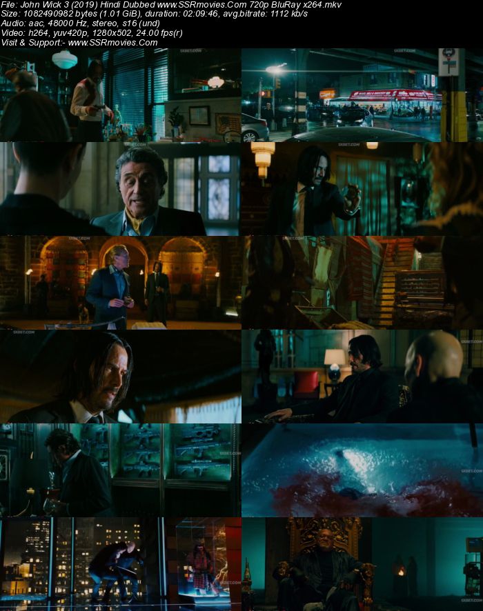 John Wick 3 (2019) Hindi Dubbed 480p BluRay x264 400MB Movie Download