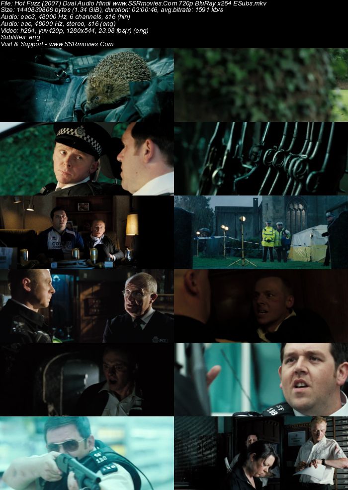 Hot Fuzz (2007) Dual Audio Hindi 480p BluRay x264 400MB ESubs Movie Download