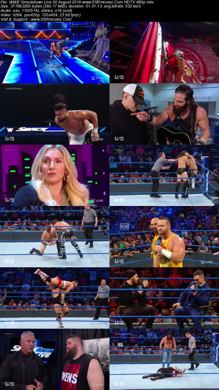 WWE Smackdown Live 20 August 2019 Full Show Download 480p 720p HDTV WEBRip