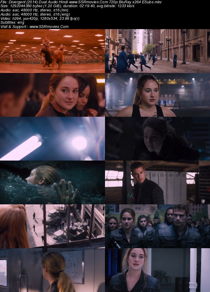 Divergent (2014) Dual Audio Hindi 480p BluRay x264 450MB ESubs Movie Download