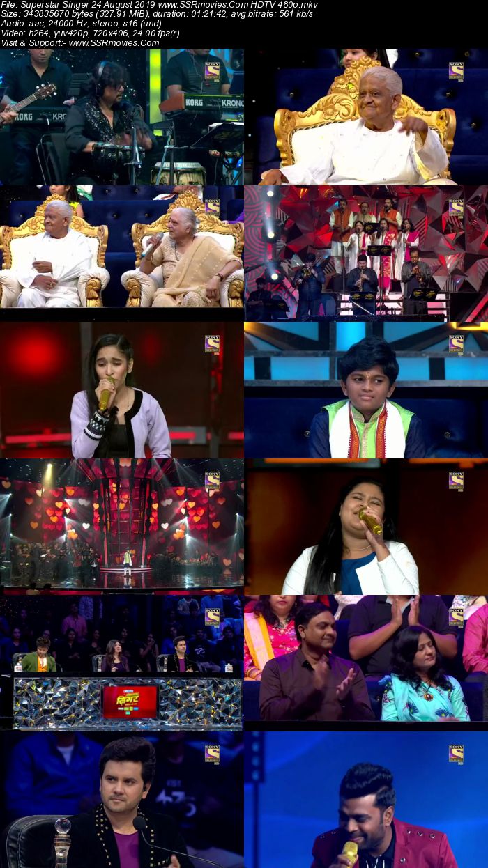 Superstar Singer 24 August 2019 HDTV 480p Full Show Download