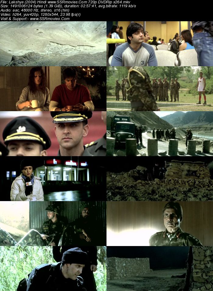 Lakshya (2004) Hindi 480p DVDRip x264 500MB Movie Download