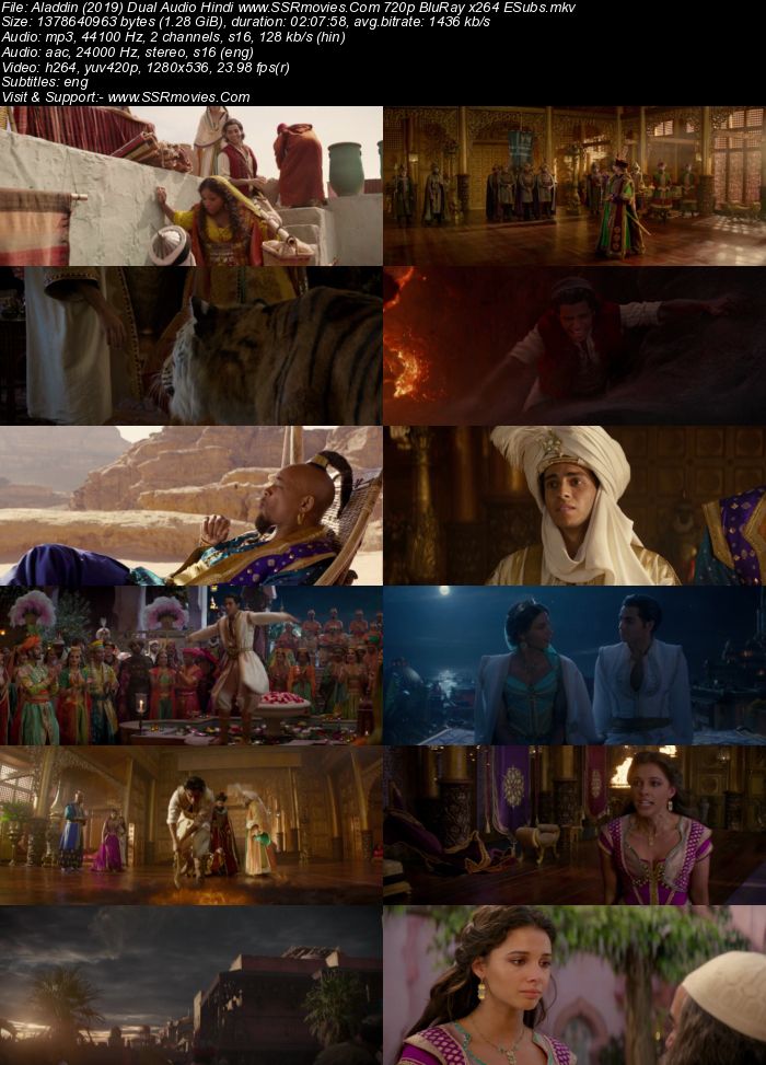 Aladdin (2019) Dual Audio Hindi ORG 720p BluRay x264 1.3GB ESubs Movie Download