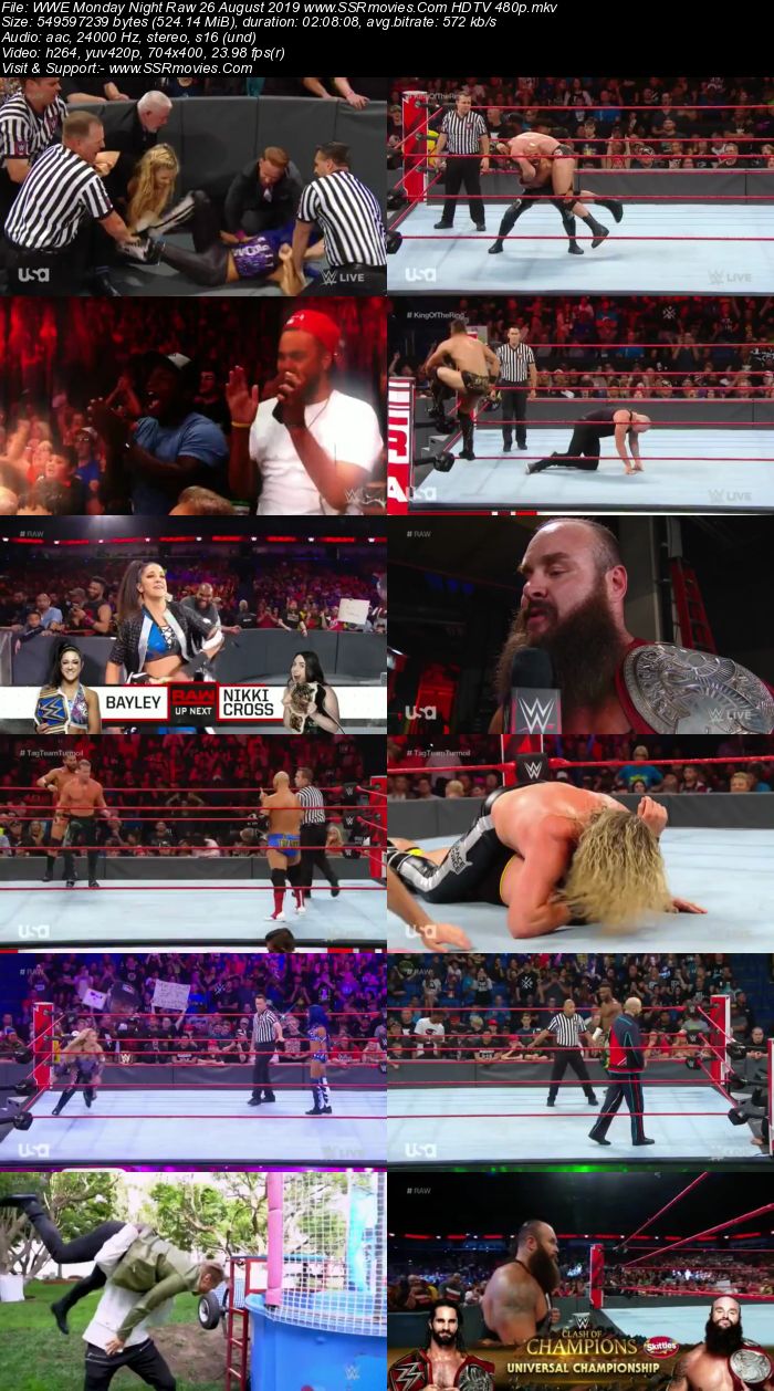 WWE Monday Night Raw 26 August 2019 Full Show Download HDTV WEBRip 480p 720p