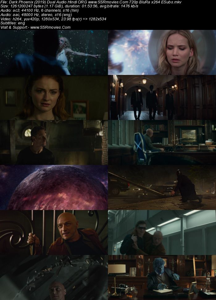 X-Men Dark Phoenix (2019) Dual Audio Hindi ORG 480p BluRay 350MB Movie Download