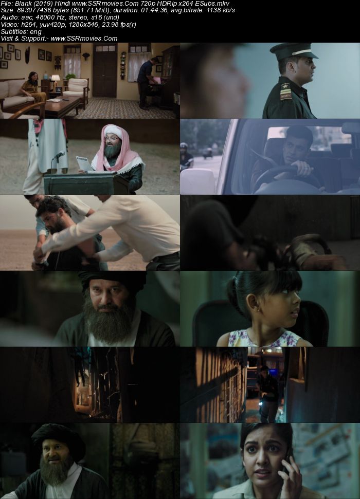 Blank (2019) Hindi 720p HDRip x264 850MB ESubs Movie Download