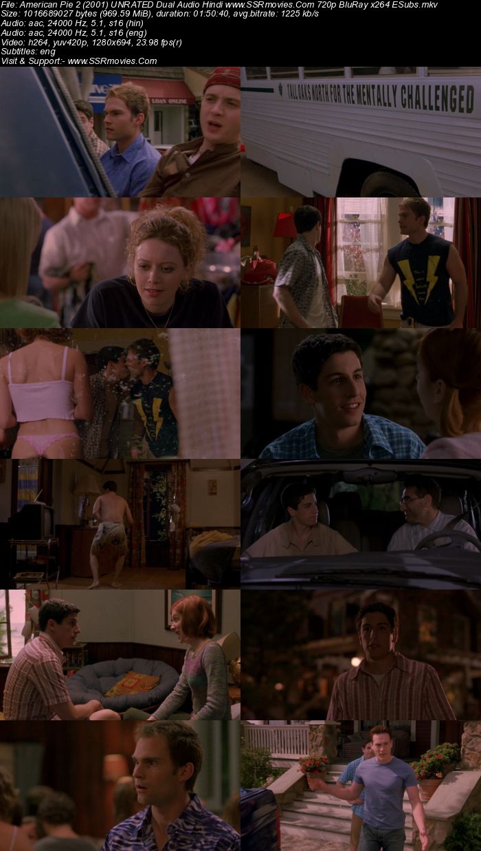 American Pie 2 (2001) UNRATED Dual Audio Hindi 480p BluRay 350MB Movie Download