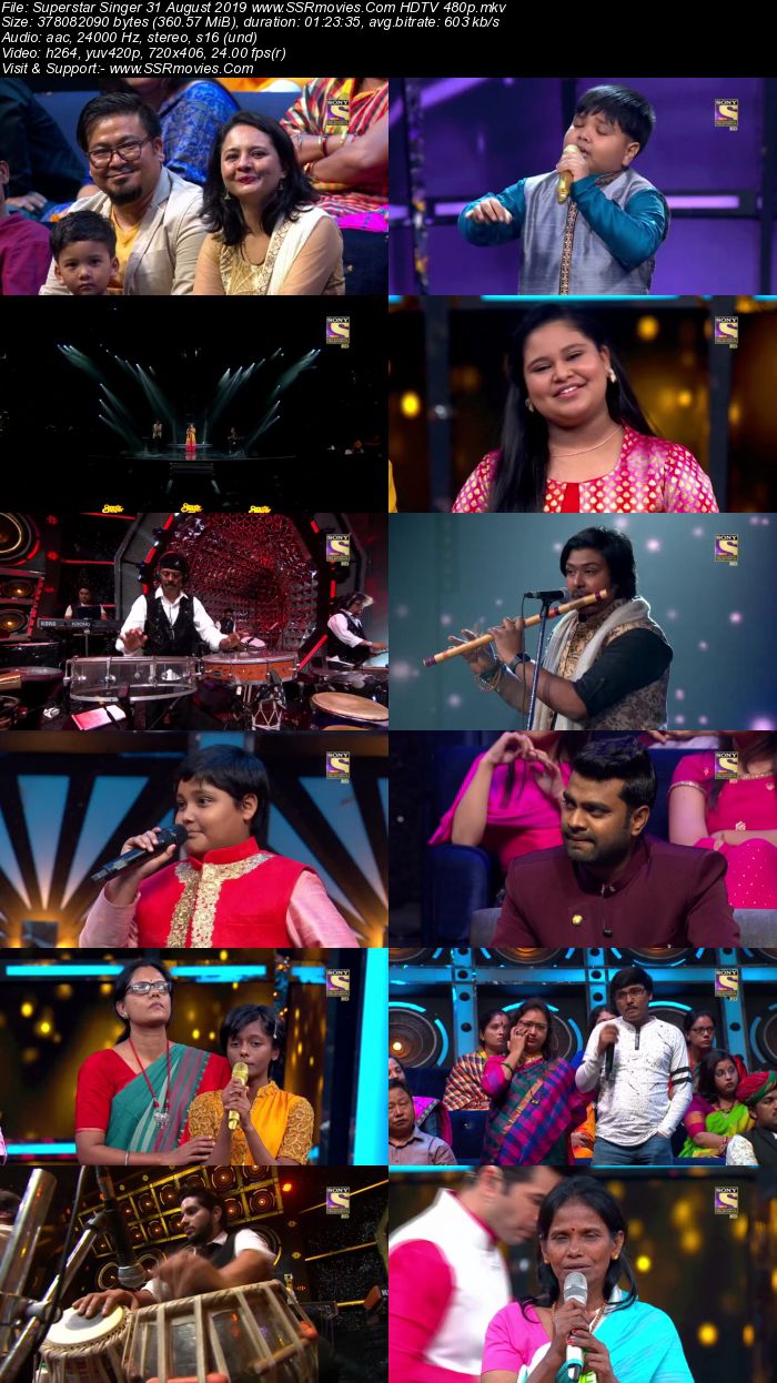 Superstar Singer 31 August 2019 HDTV 480p Full Show Download