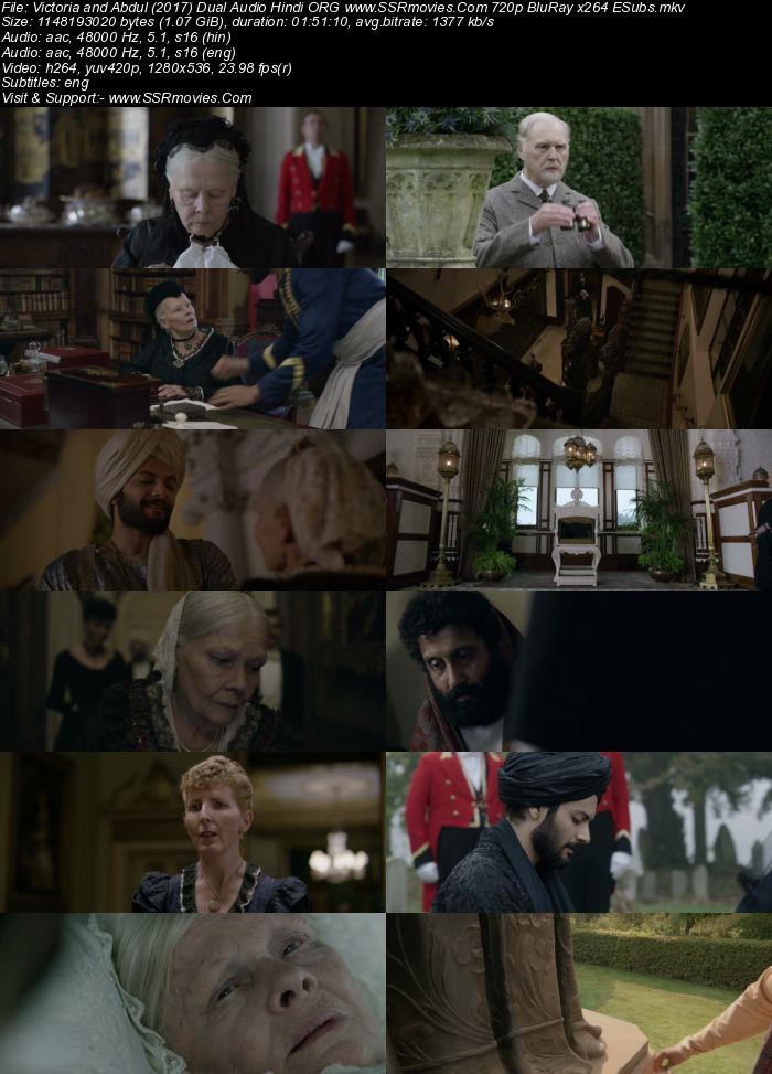 Victoria and Abdul (2017) Dual Audio Hindi ORG 480p BluRay 350MB Movie Download