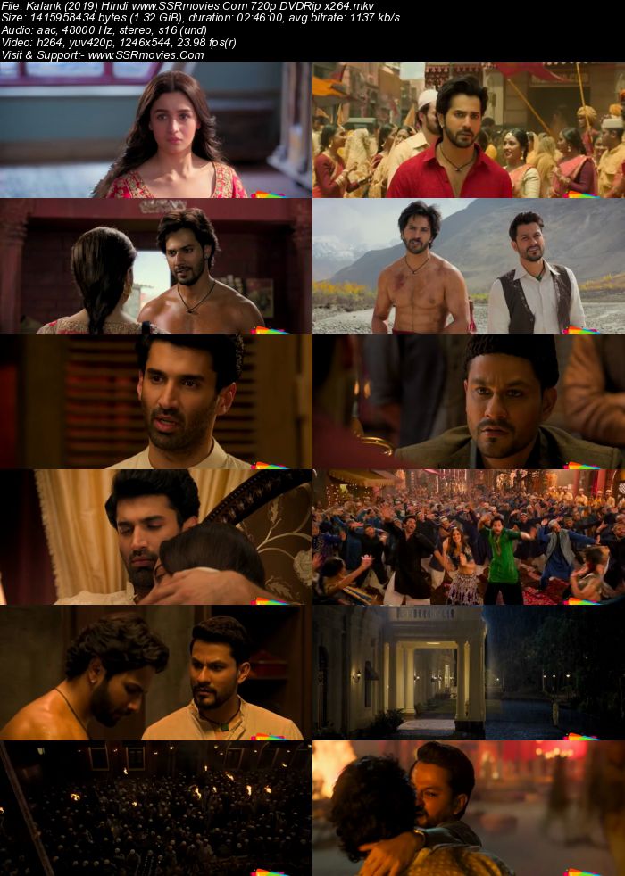 Kalank (2019) Hindi 720p DVDRip x264 1.3GB Movie Download