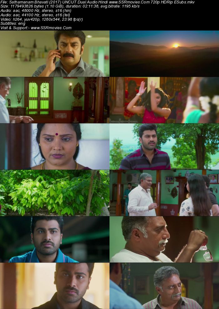 Sathamanam Bhavati (2017) UNCUT Dual Audio Hindi 480p HDRip 400MB Movie Download