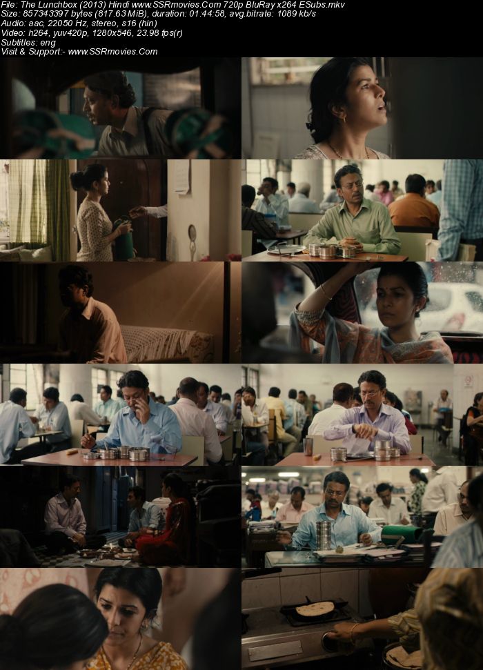 The Lunchbox (2013) Hindi 720p BluRay x264 800MB ESubs Movie Download