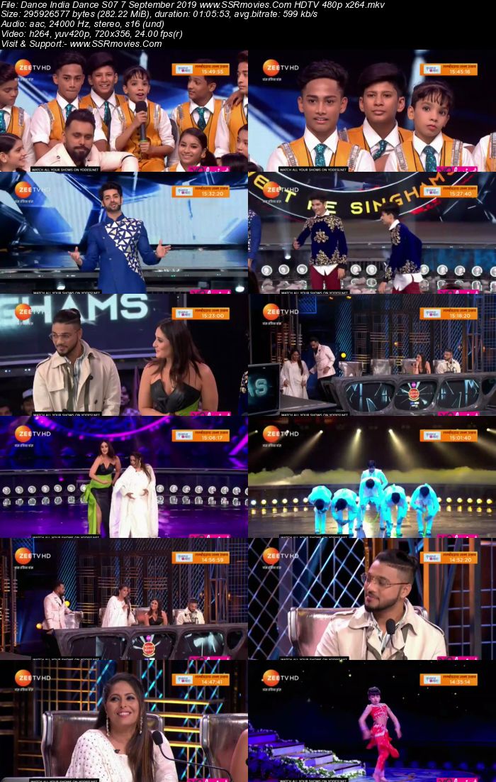 Dance India Dance S07 7 September 2019 HDTV 480p x264 300MB Download