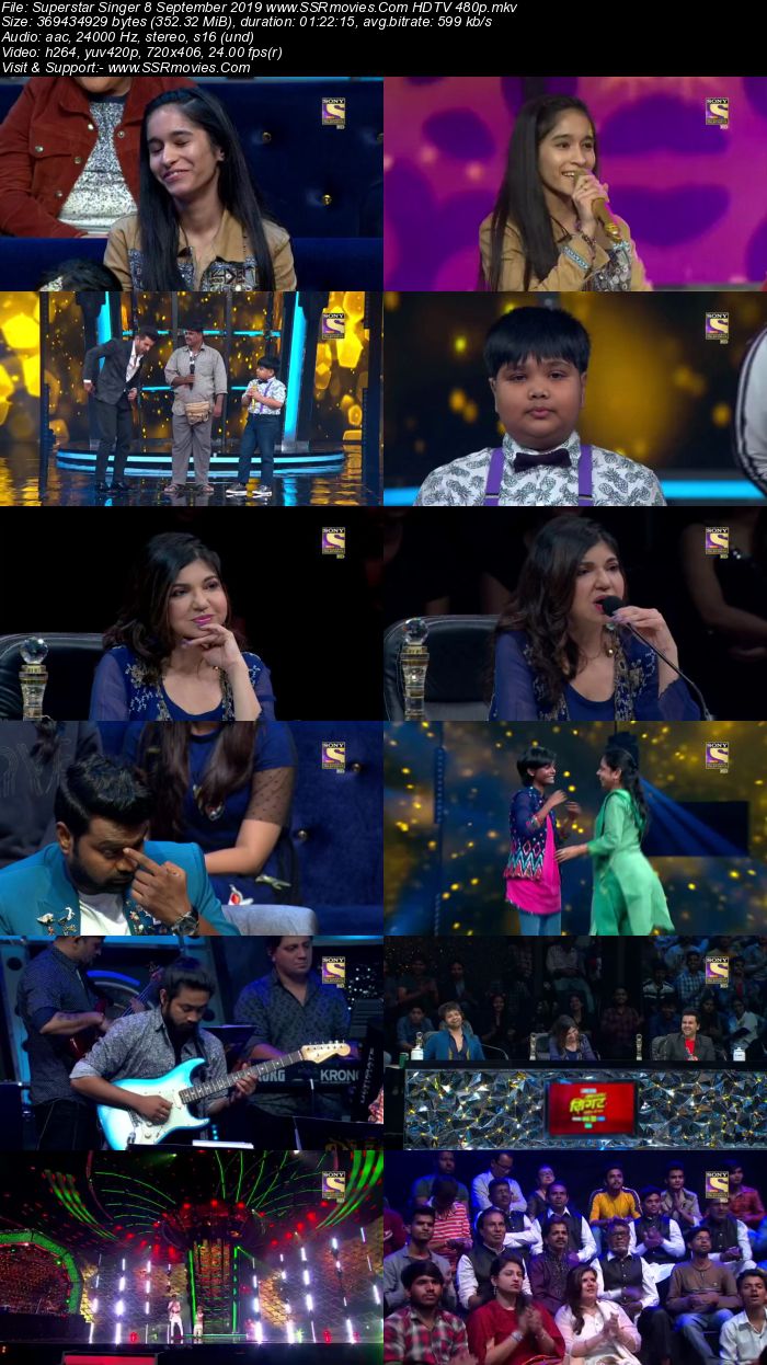 Superstar Singer 8 September 2019 HDTV 480p Full Show Download