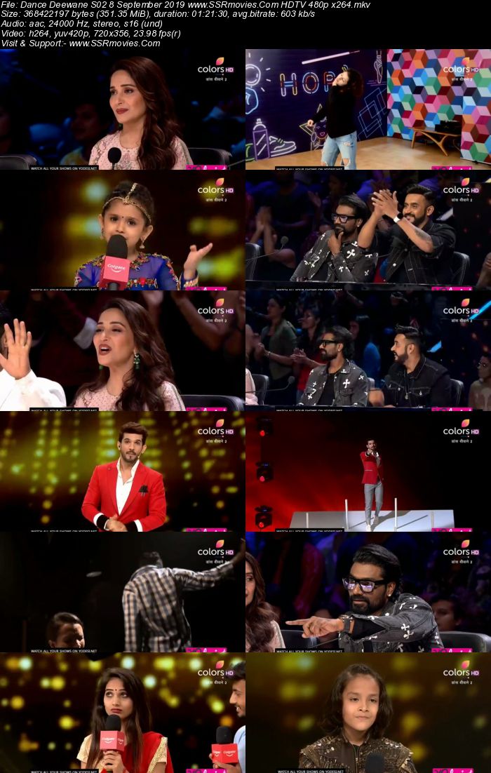 Dance Deewane S02 8 September 2019 HDTV 480p x264 350MB Download