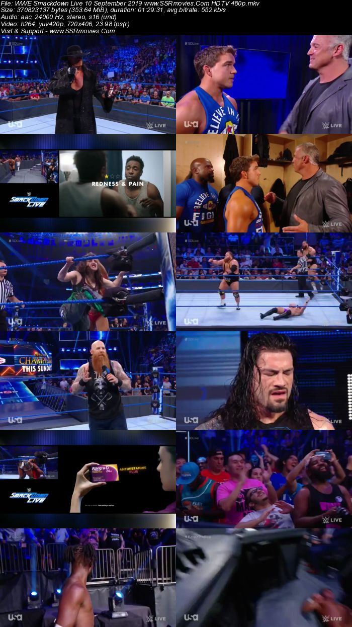 WWE Smackdown Live 10 September 2019 Full Show Download 480p 720p HDTV WEBRip