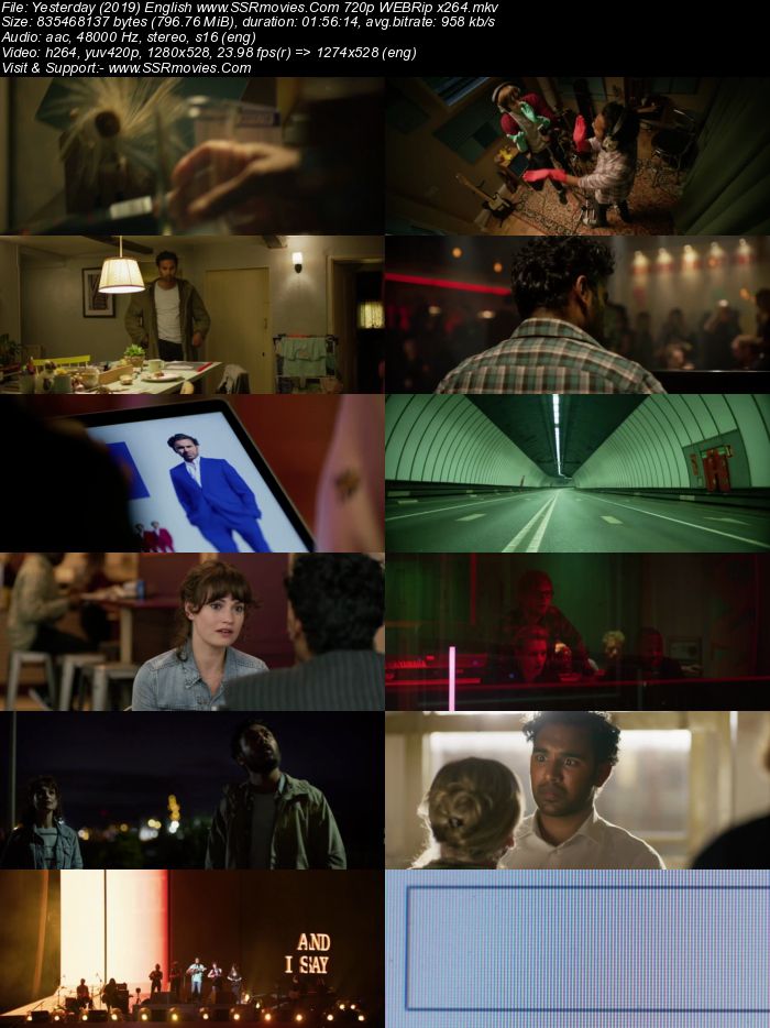 Yesterday (2019) English 720p WEBRip x264 800MB Movie Download