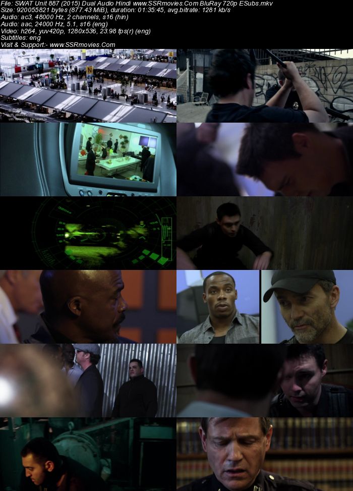 SWAT Unit 887 (2015) Dual Audio Hindi 720p BluRay x264 850MB ESubs Movie Download