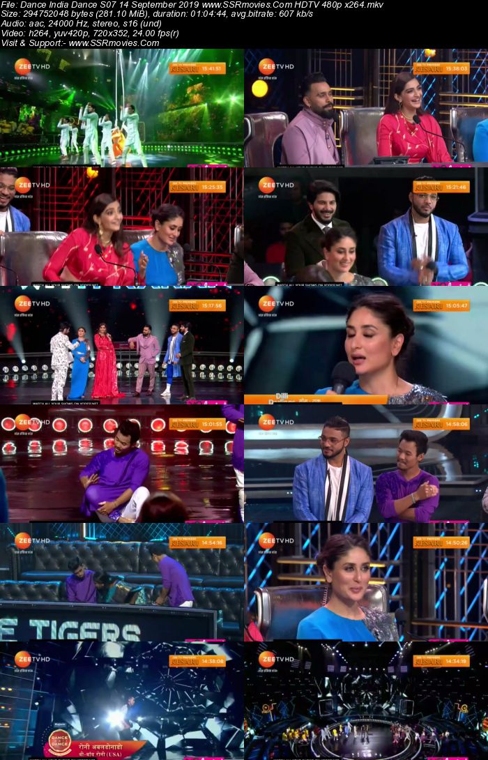 Dance India Dance S01 14 September 2019 HDTV 480p x264 300MB Download