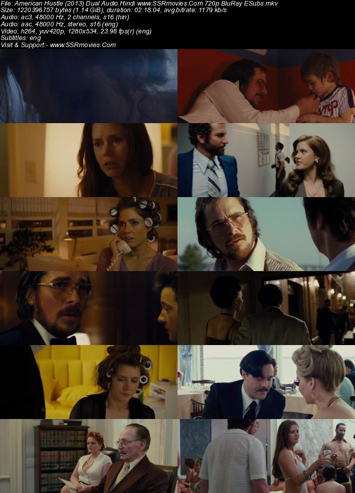 American Hustle (2013) Dual Audio Hindi 480p BluRay 450MB ESubs Movie Download