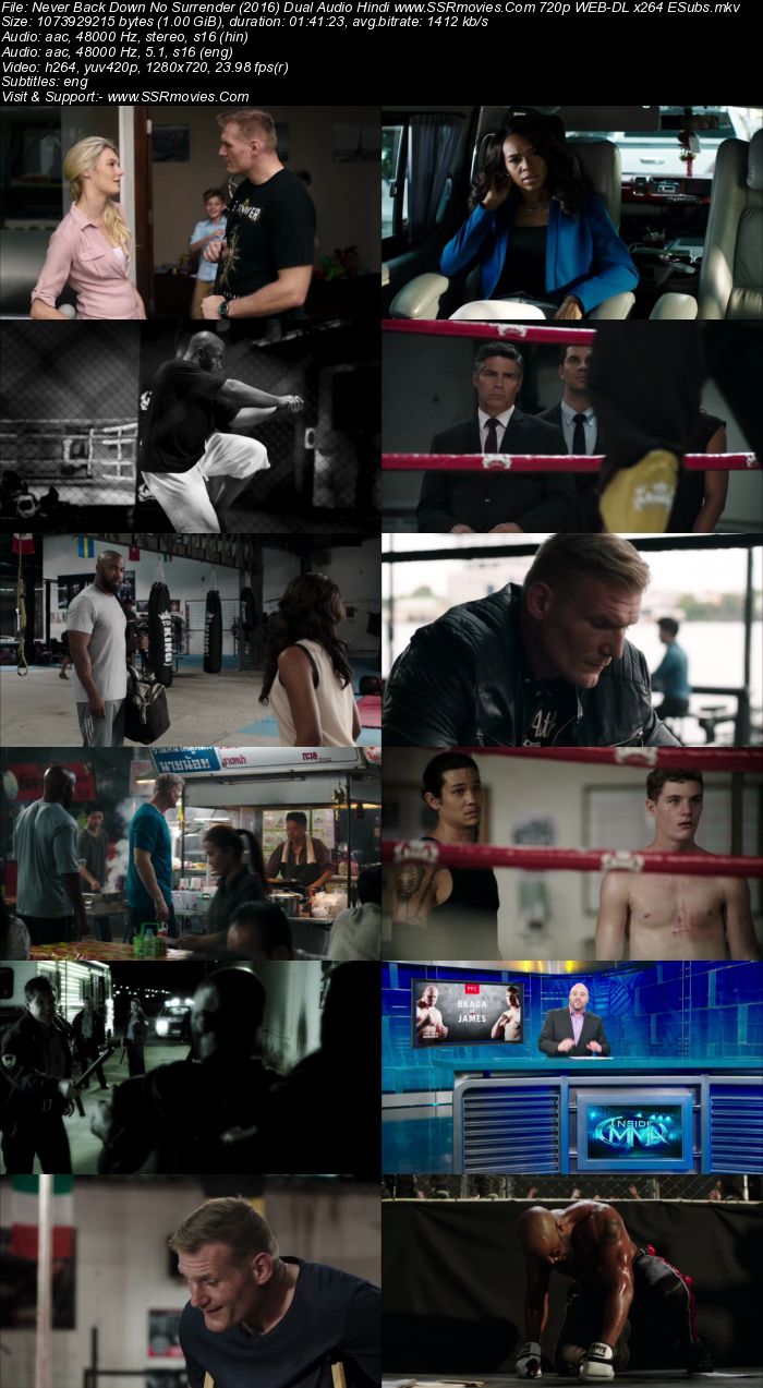 Never Back Down No Surrender (2016) Dual Audio 720p WEB-DL ESubs Movie Download