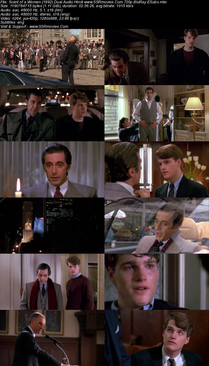 Scent of a Woman (1992) Dual Audio Hindi 480p BluRay 500MB ESubs Movie Download