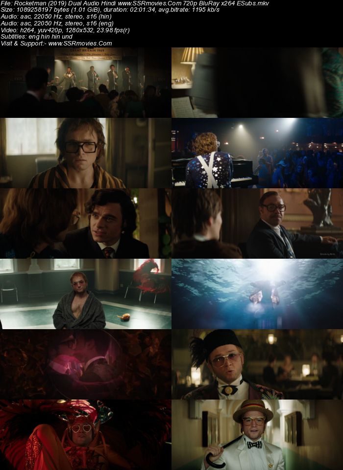 Rocketman (2019) Dual Audio Hindi 480p BluRay x264 400MB ESubs Movie Download