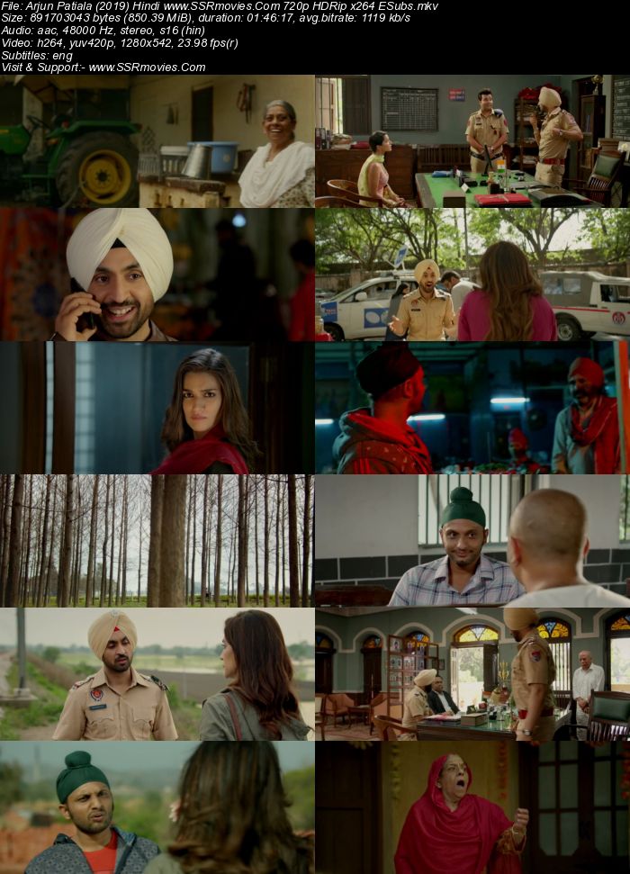 Arjun Patiala (2019) Hindi 720p HDRip x264 850MB ESubs Movie Download