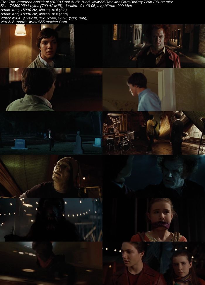 The Vampires Assistant (2009) Dual Audio Hindi 480p BluRay x264 350MB Movie Download