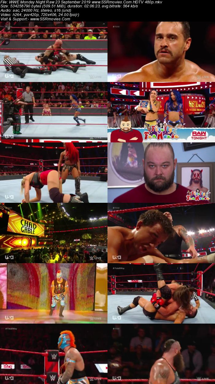 WWE Monday Night Raw 9 September 2019 Full Show Download HDTV WEBRip 480p 720p