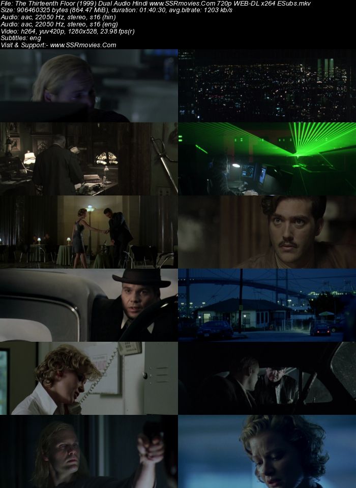 The Thirteenth Floor (1999) Dual Audio Hindi 720p WEB-DL x264 ESubs Movie Download