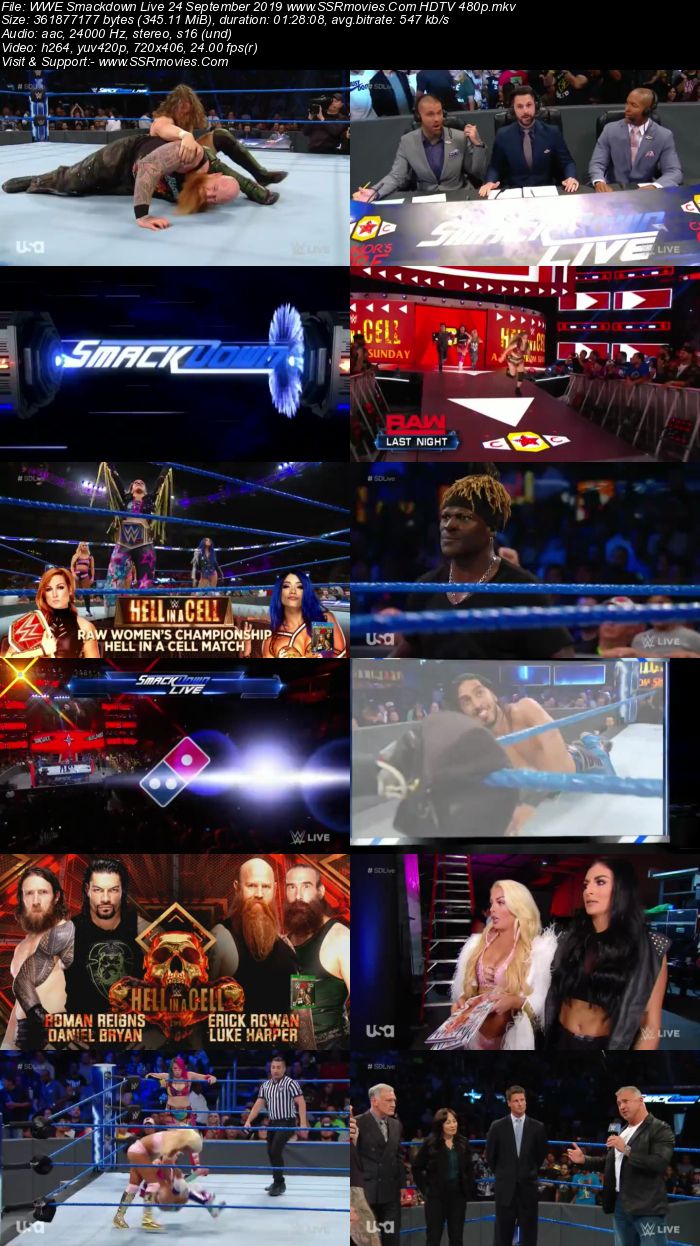 WWE Smackdown Live 24 September 2019 Full Show Download 480p 720p HDTV WEBRip