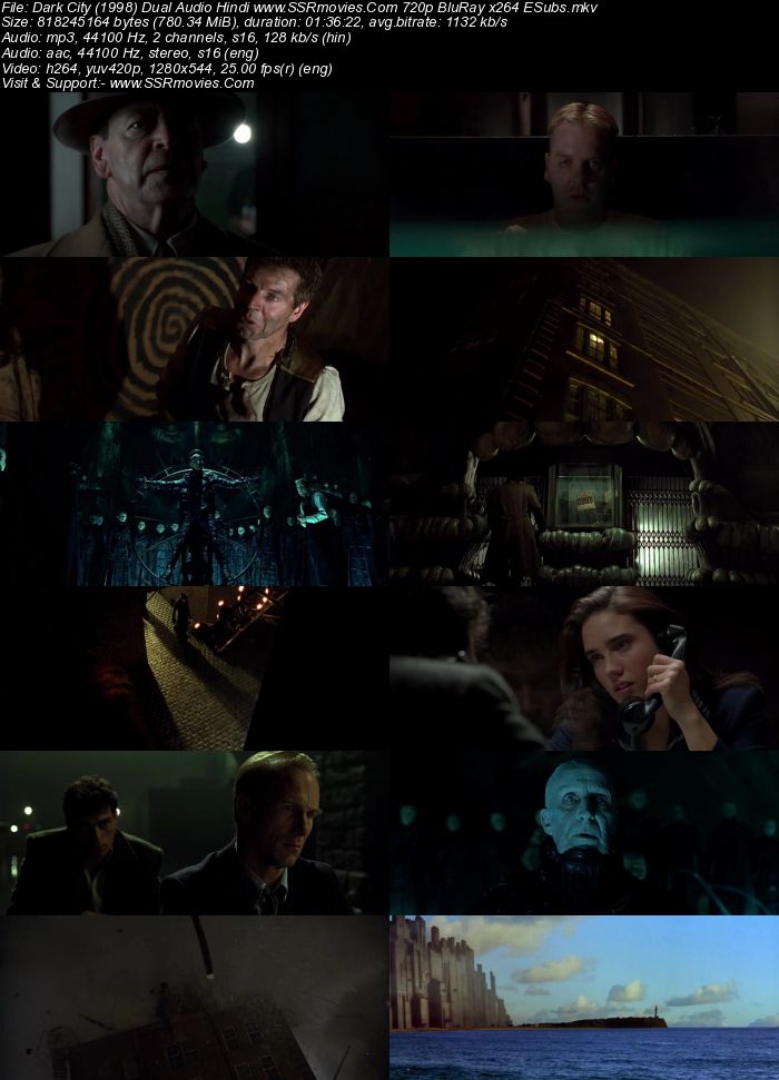 Dark City (1998) Dual Audio Hindi 720p BluRay x264 750MB ESubs Movie Download