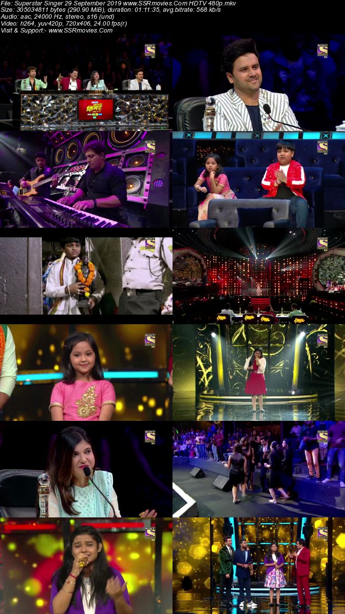 Superstar Singer 29 September 2019 HDTV 480p Full Show Download