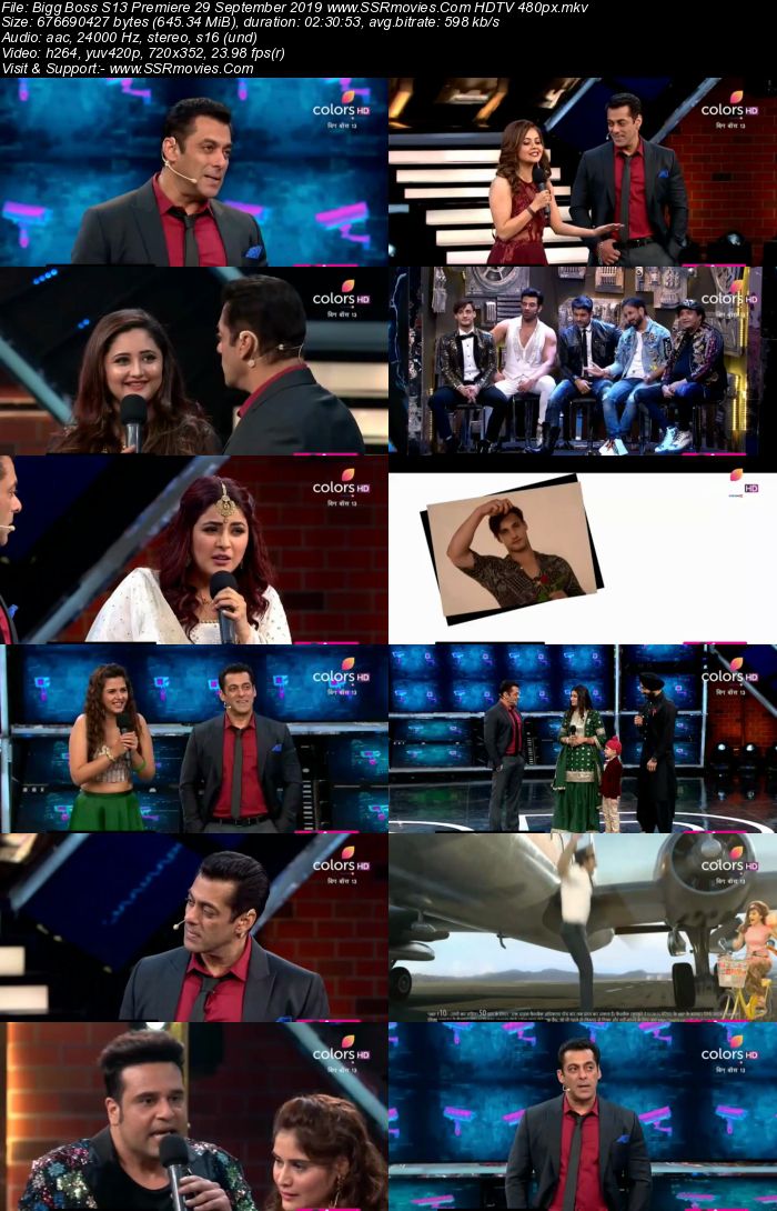 Bigg Boss S13 Premiere 29 September 2019 HDTV 480p 600MB Download