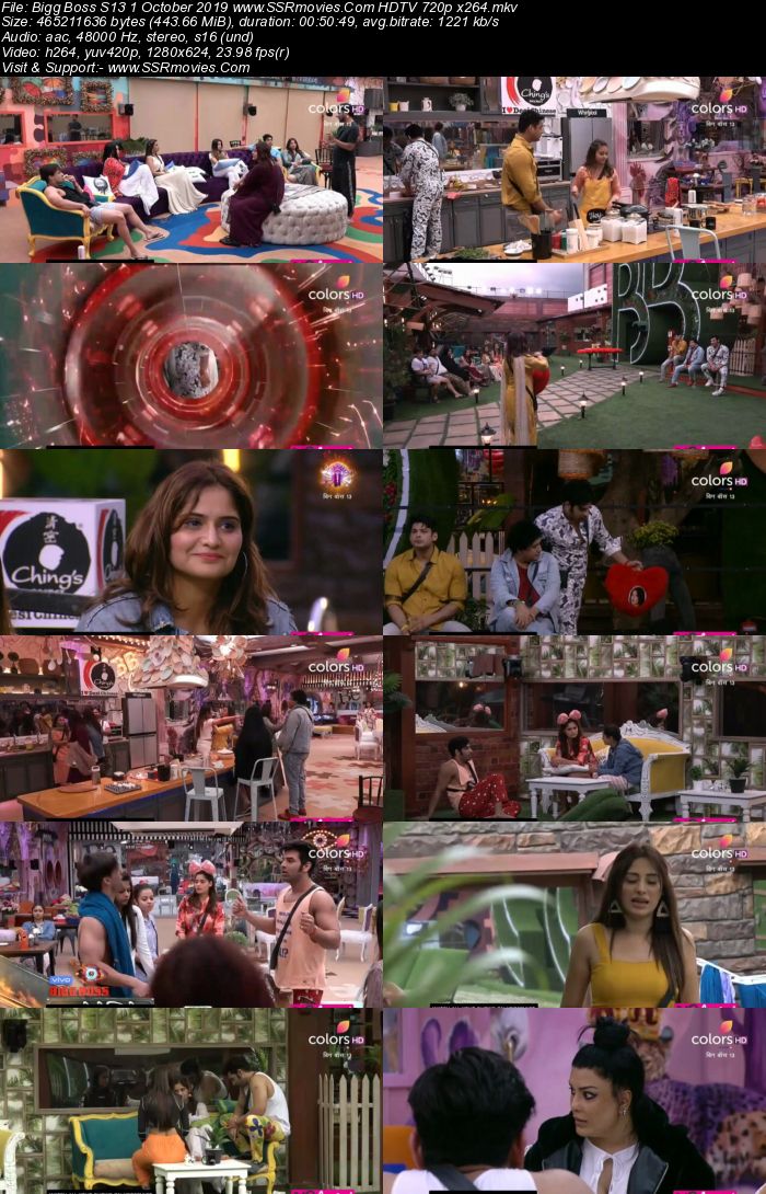 Bigg Boss S13 1 October 2019 HDTV 720p 480p x264 200MB Download