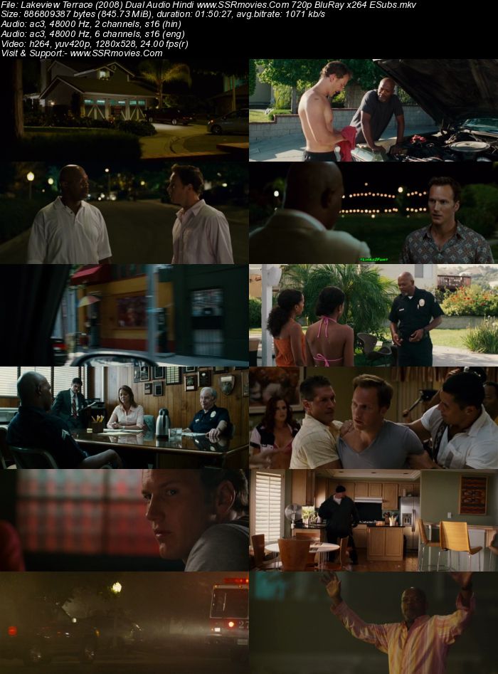 Lakeview Terrace (2008) Dual Audio Hindi 720p BluRay x264 ESubs Movie Download