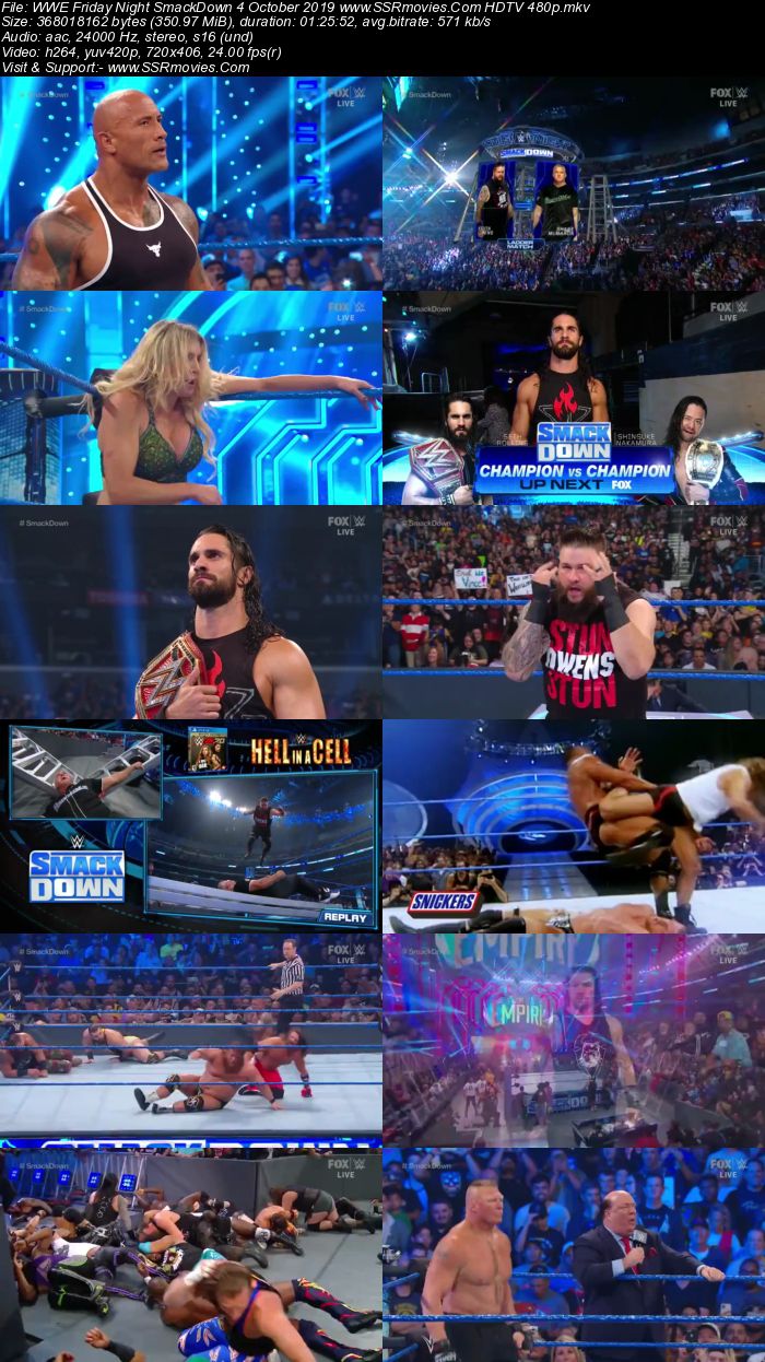 WWE Smackdown Live 4 October 2019 Full Show Download 480p 720p HDTV WEBRip