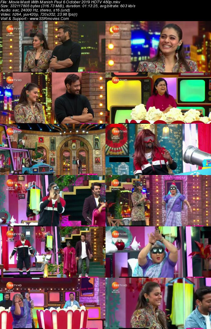 Movie Masti With Manish Paul 6 October 2019 HDTV 480p 300MB Download