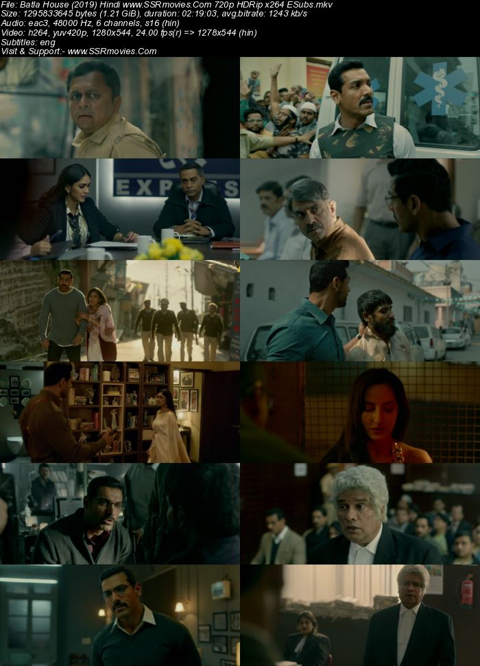 Batla House (2019) Hindi 480p HDRip x264 400MB ESubs Movie Download