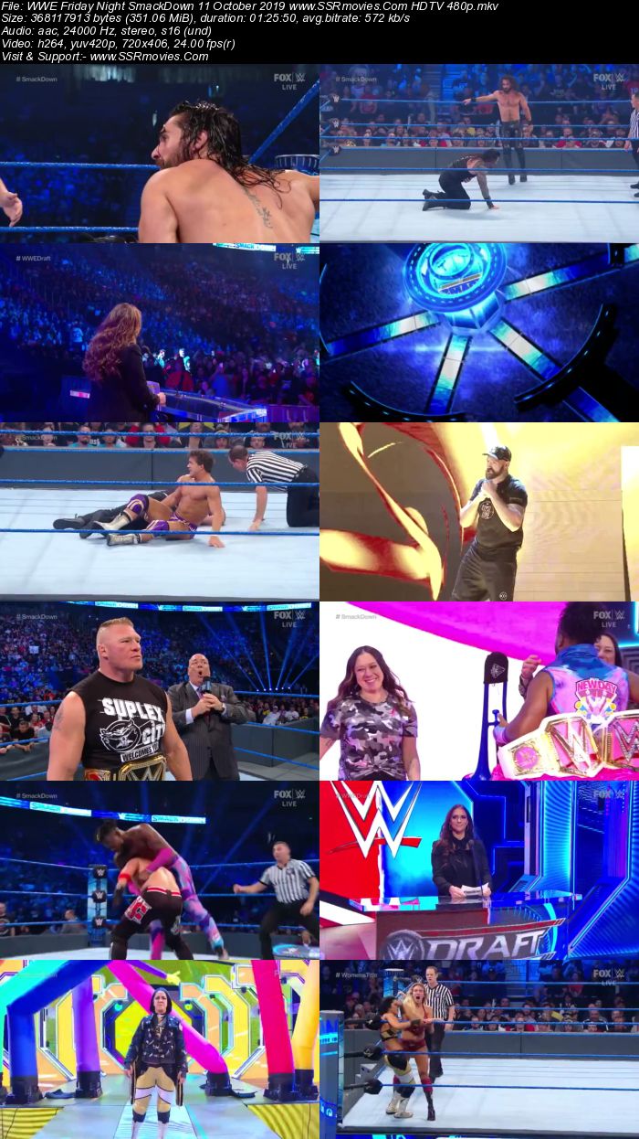 WWE Smackdown Live 11 October 2019 Full Show Download 480p 720p HDTV WEBRip