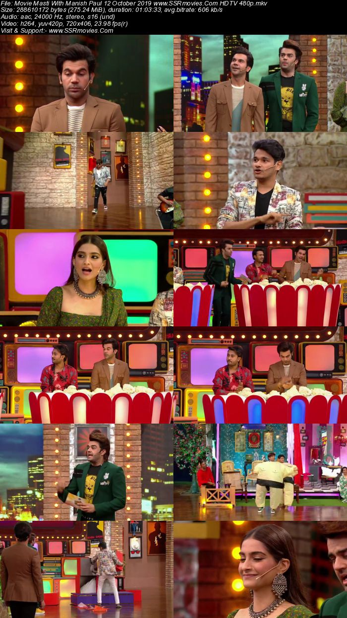 Movie Masti With Manish Paul 12 October 2019 HDTV 480p 250MB Download