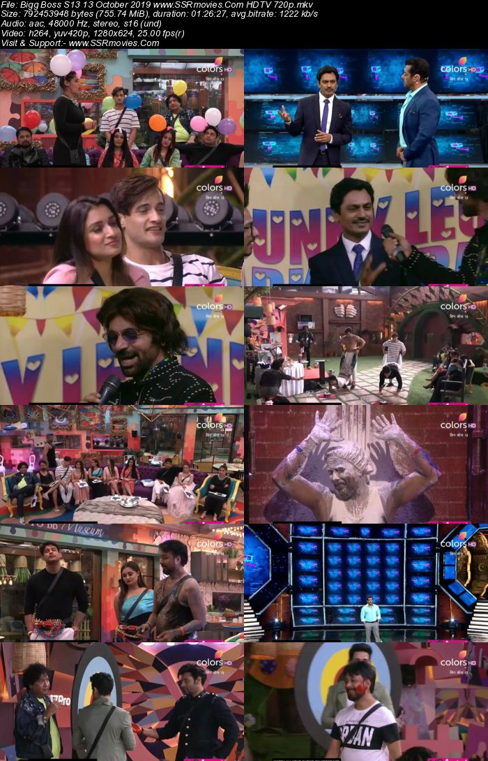 Bigg Boss S13 13 October 2019 HDTV 720p 480p x264 200MB Download