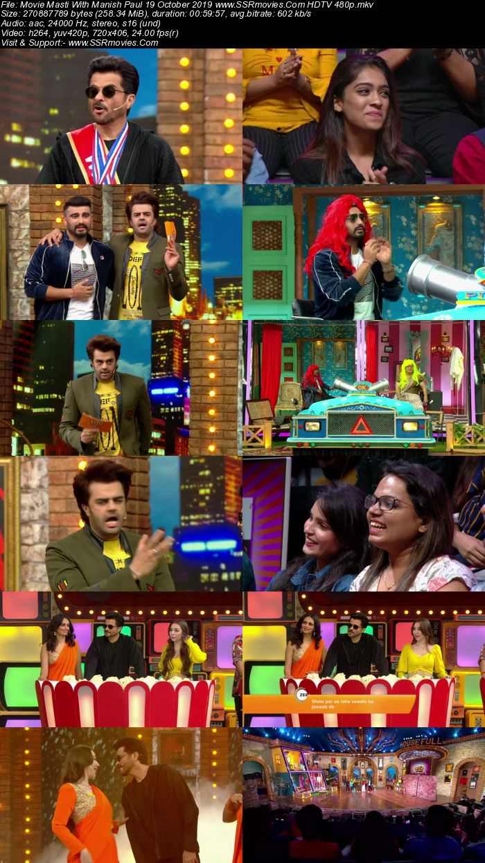 Movie Masti With Manish Paul 19 October 2019 HDTV 480p 250MB Download