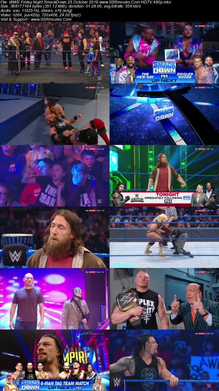 WWE Smackdown Live 25 October 2019 Full Show Download 480p 720p HDTV WEBRip