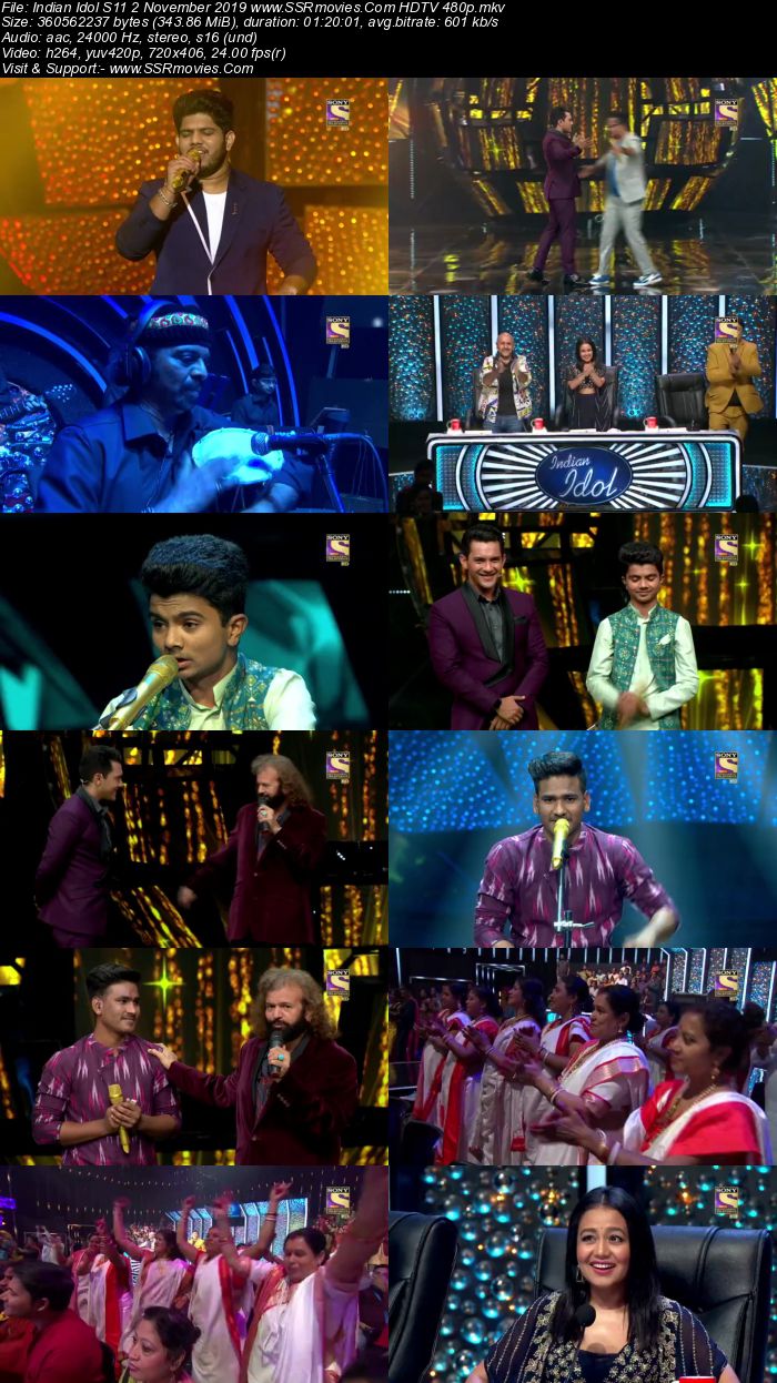 Indian Idol S11 2 November 2018 HDTV 480p x264 300MB Download