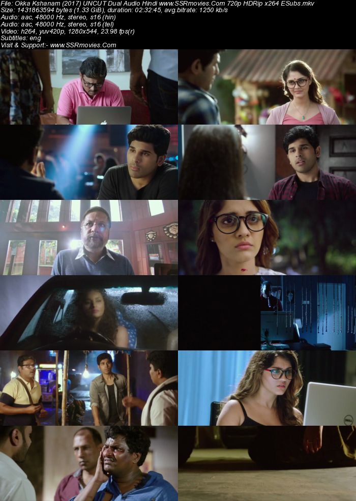 Okka Kshanam (2017) UNCUT Dual Audio Hindi 480p HDRip 500MB ESubs Movie Download