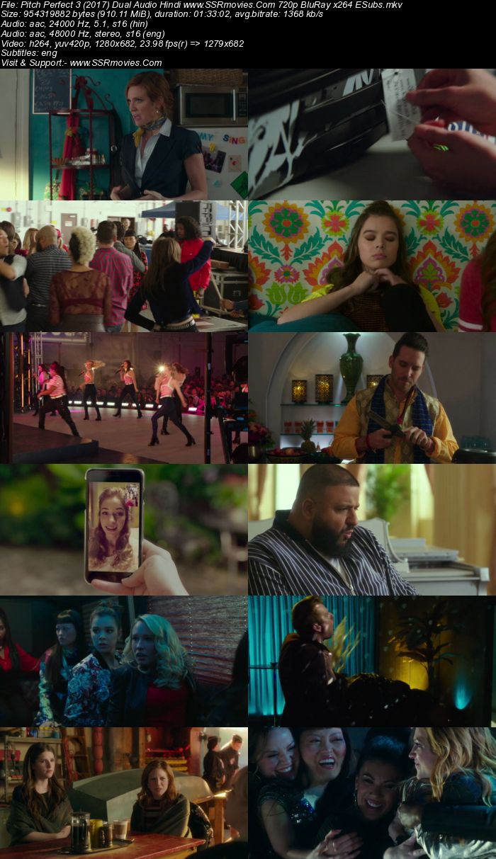 Pitch Perfect 3 (2017) Dual Audio Hindi 720p BluRay 900MB ESubs Movie Download