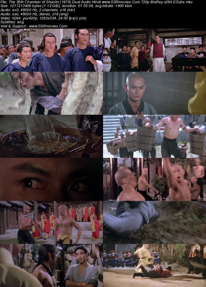 The 36th Chamber of Shaolin (1978) Dual Audio Hindi 480p BluRay 350MB Movie Download